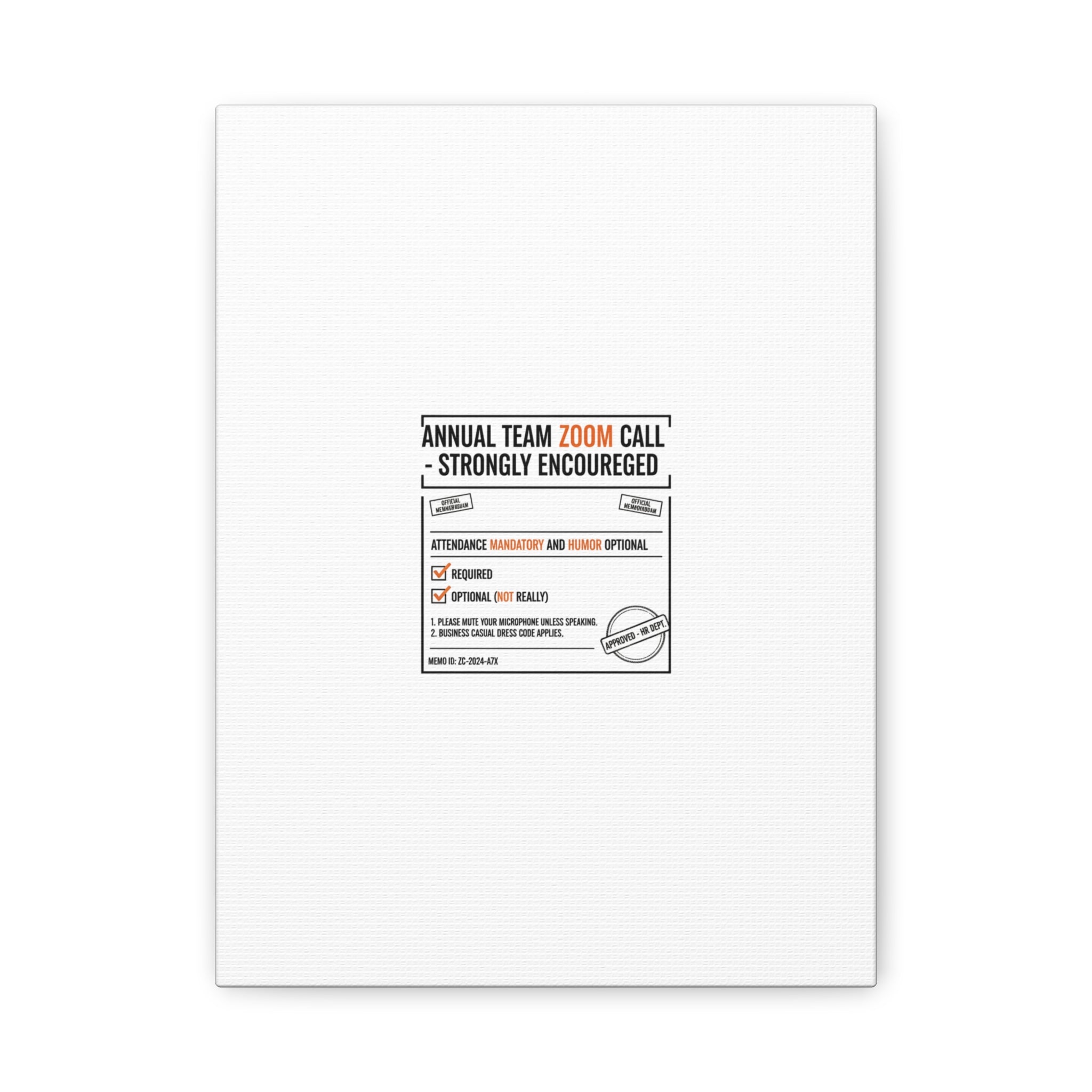 Office Sign Parody Canvas, Workplace Humor Notice Typography | Desk Wall Art