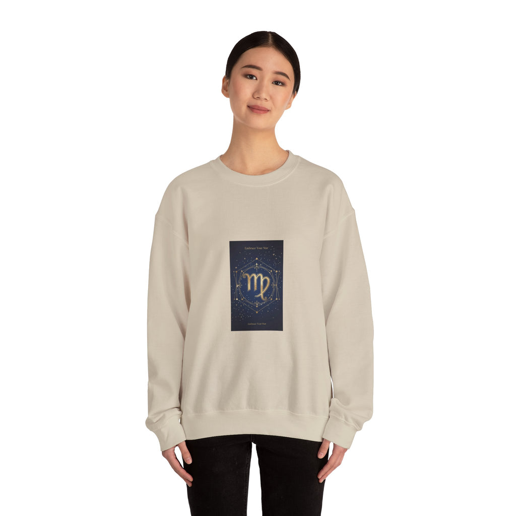 Virgo Constellation Crewneck Sweatshirt | Astrology & Celestial Motif