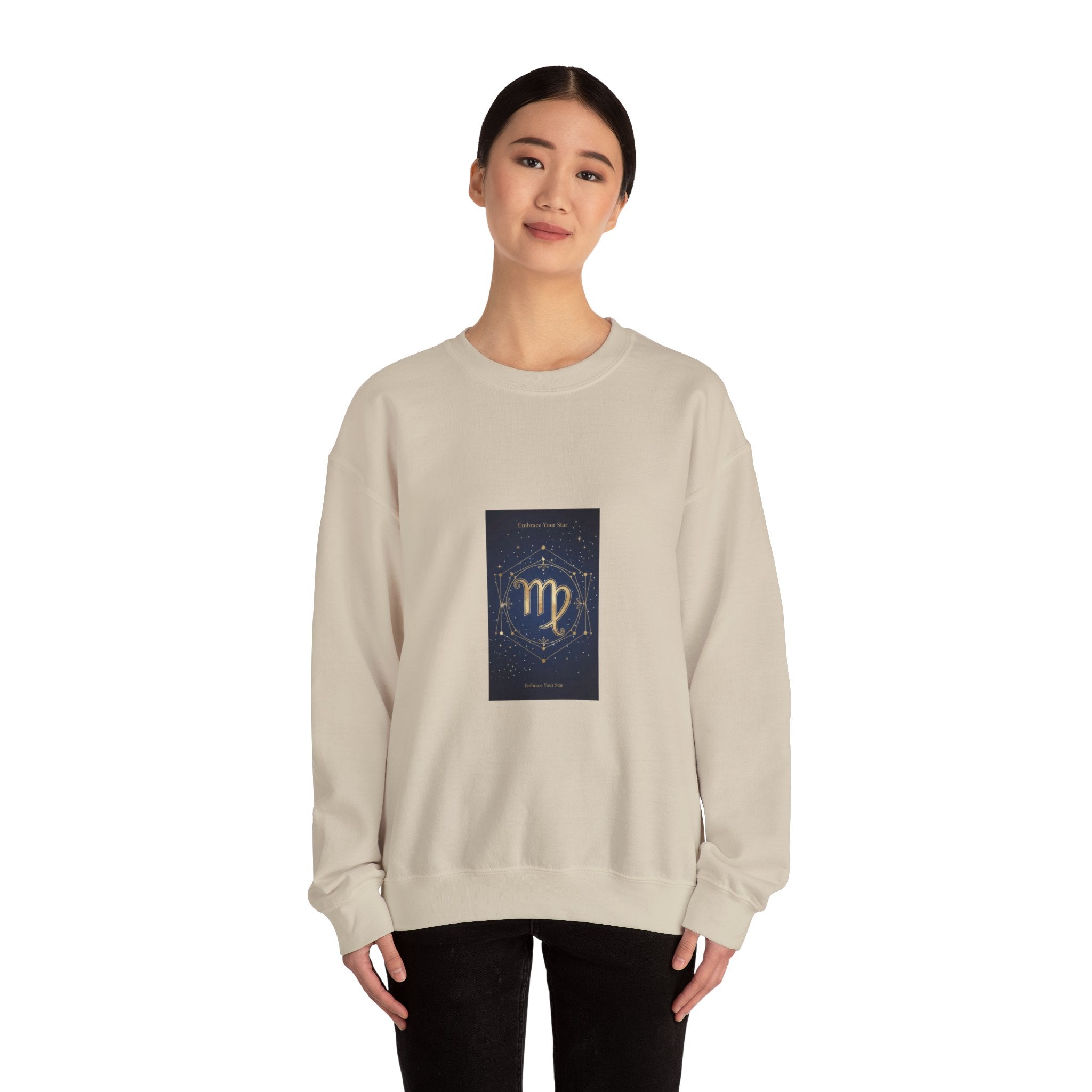 Virgo Constellation Crewneck Sweatshirt | Astrology & Celestial Motif