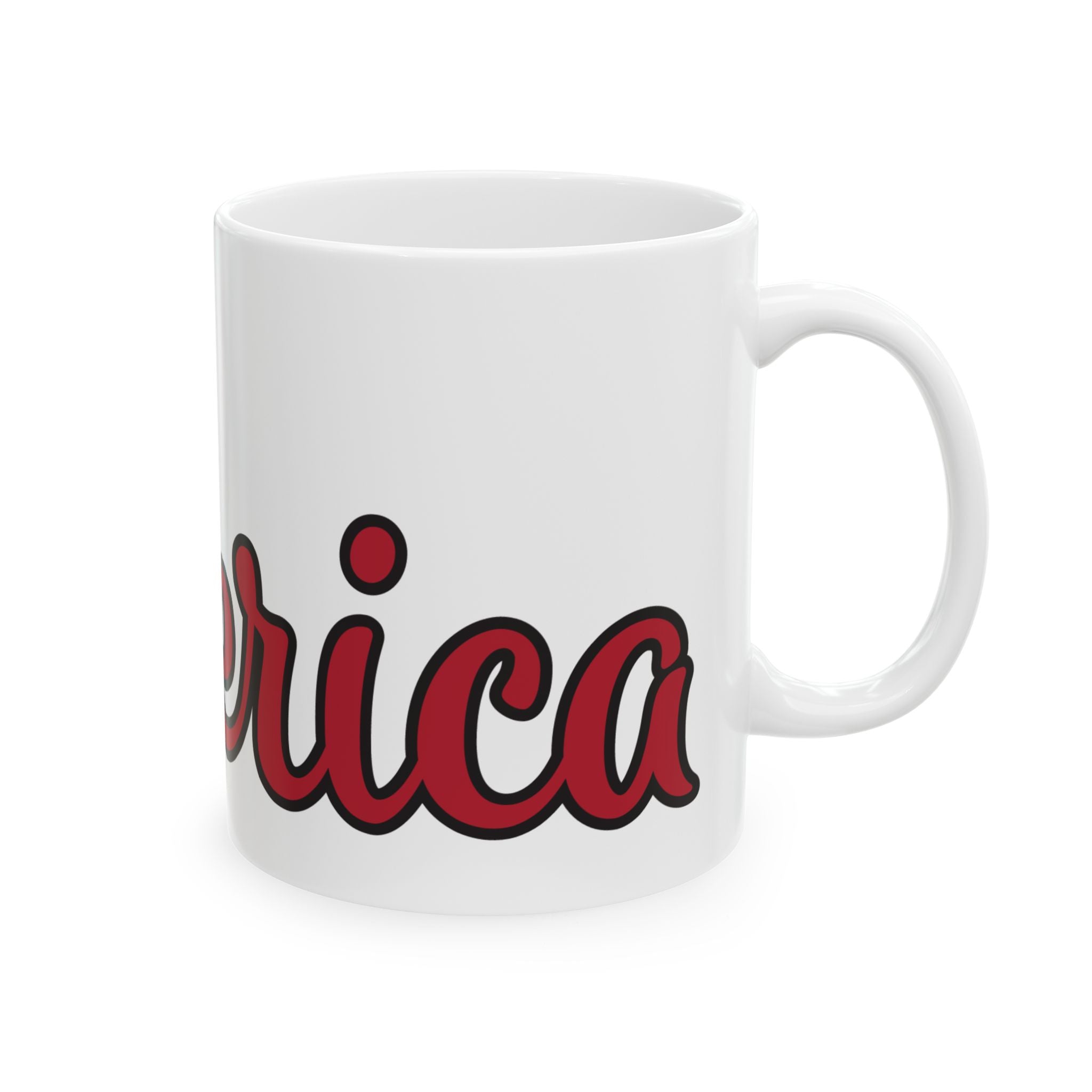 America Peace Sign Mug — Patriotic USA Flag Coffee Cup (11oz & 15oz)