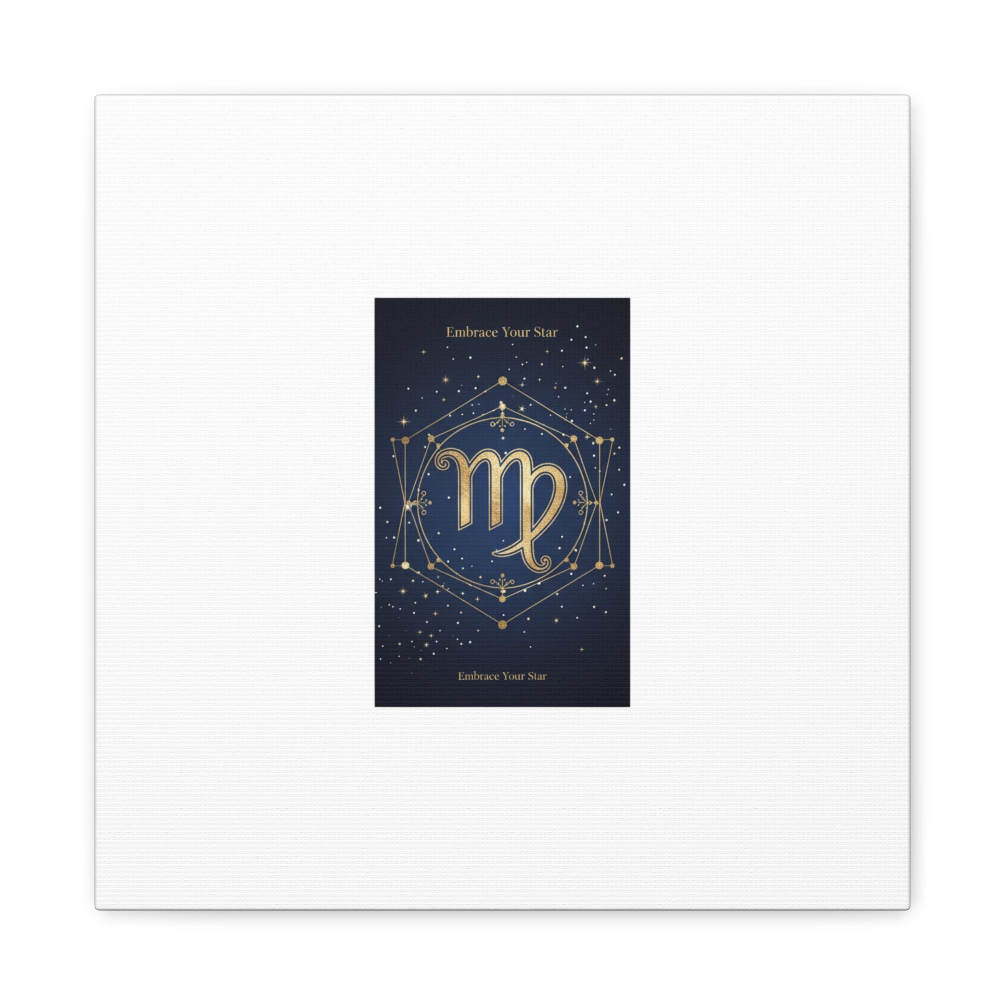 Virgo Zodiac Canvas, Astrology Art Print | Celestial Constellation Wall Decor