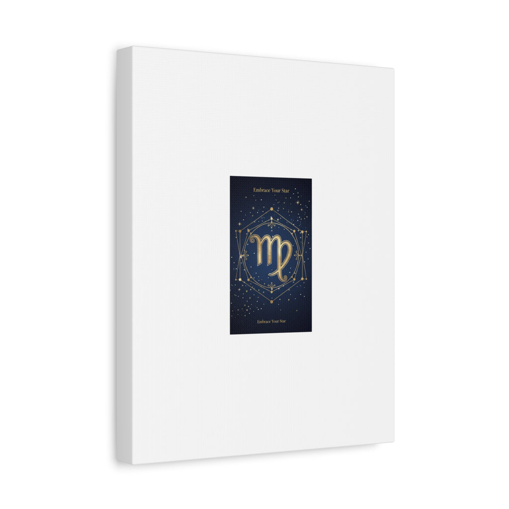 Virgo Zodiac Canvas, Astrology Art Print | Celestial Constellation Wall Decor