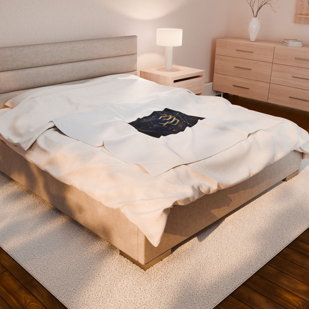 Virgo Zodiac Velvet Blanket | celestial decor, moon phase astrology