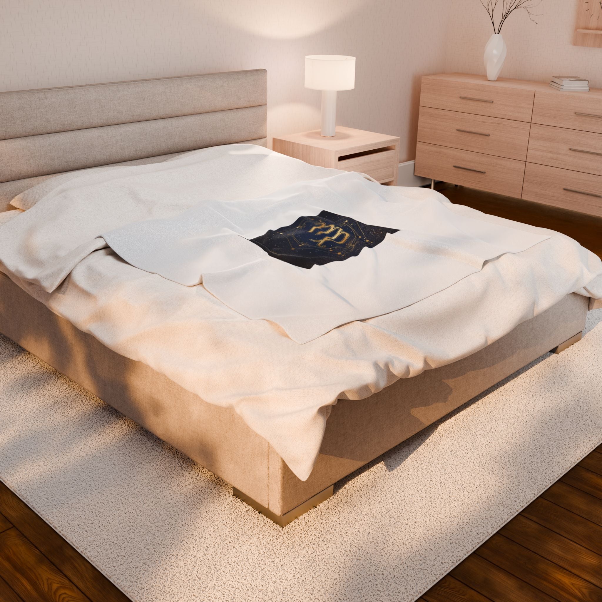 Virgo Zodiac Velvet Blanket | celestial decor, moon phase astrology
