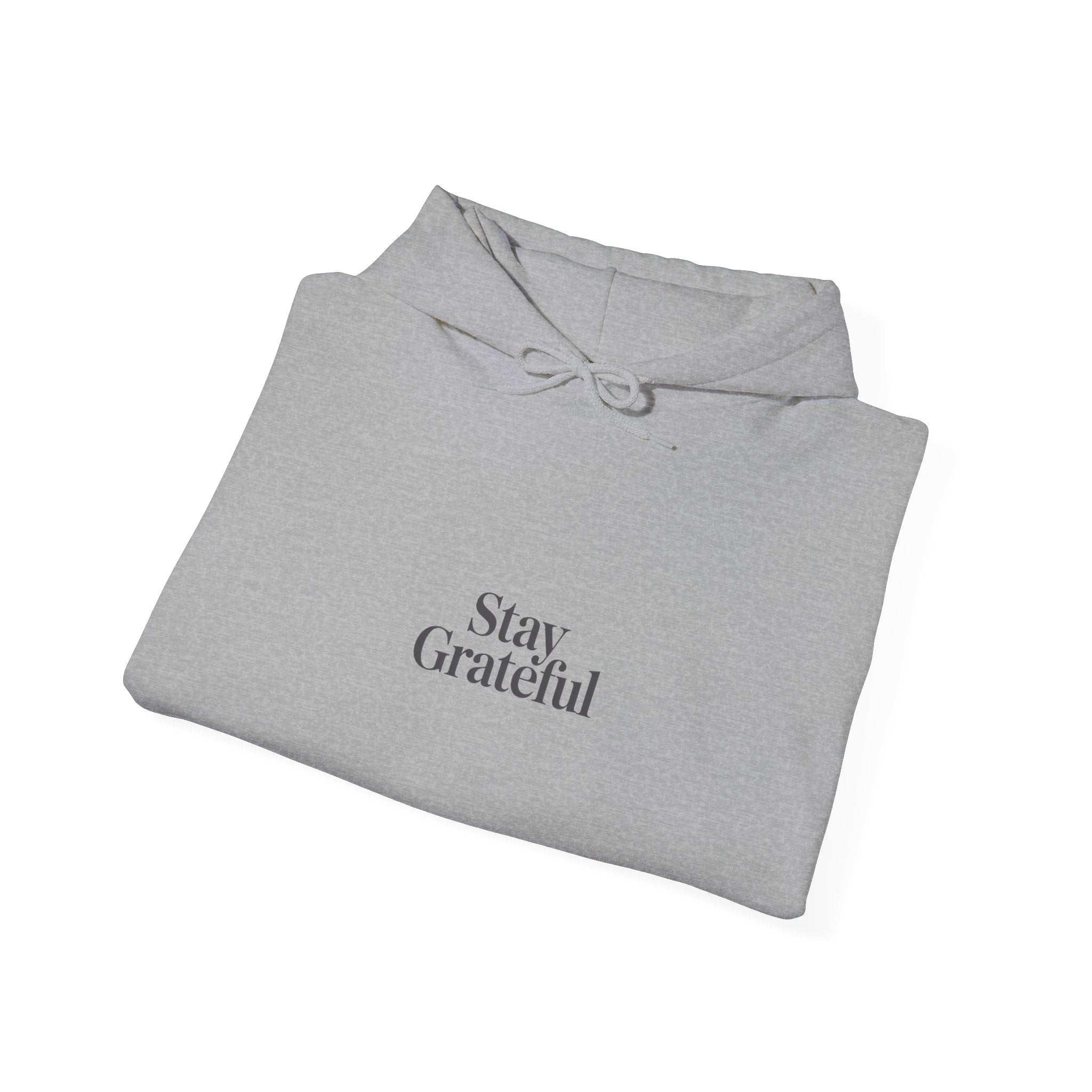 Stay Grateful Hoodie | Minimal Quote, Elegant Typography