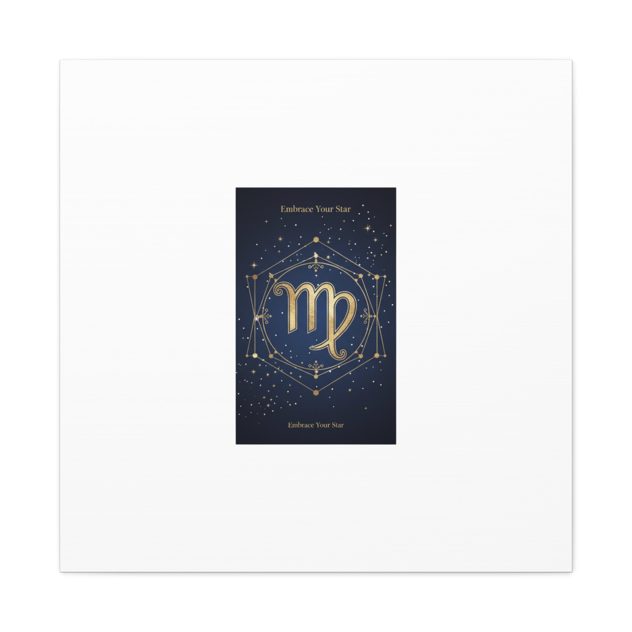 Virgo Zodiac Canvas, Astrology Art Print | Celestial Constellation Wall Decor