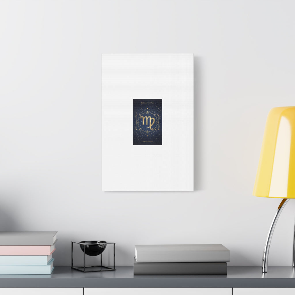 Virgo Zodiac Canvas, Astrology Art Print | Celestial Constellation Wall Decor