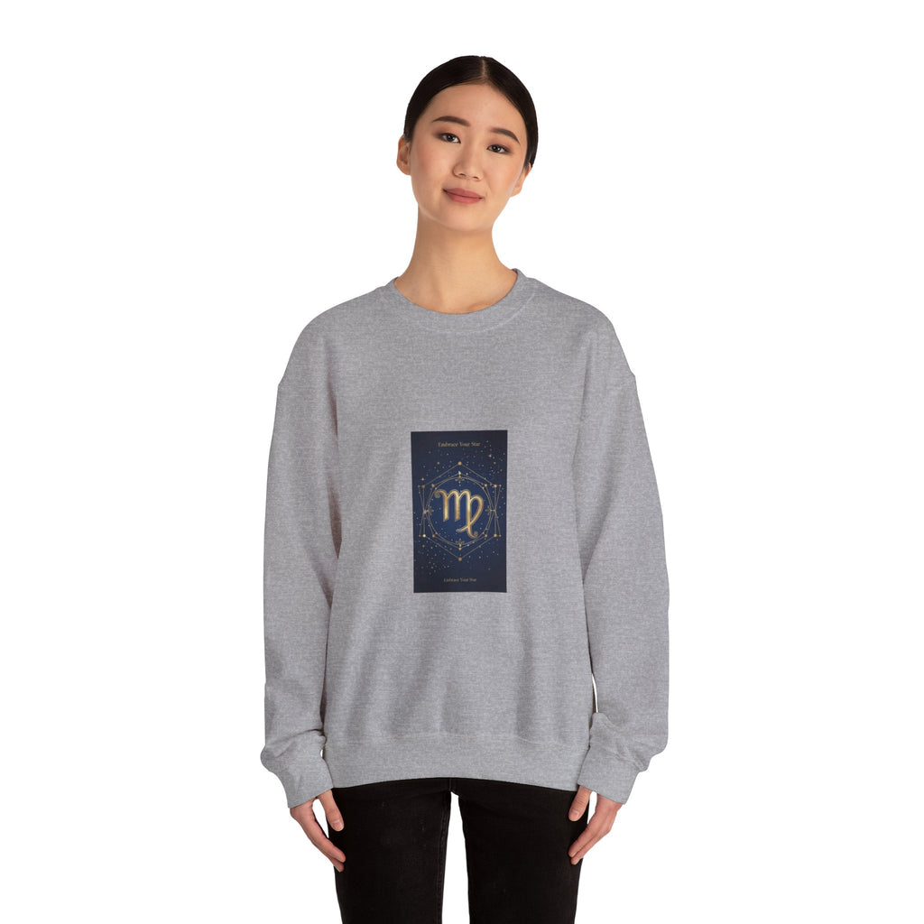 Virgo Constellation Crewneck Sweatshirt | Astrology & Celestial Motif