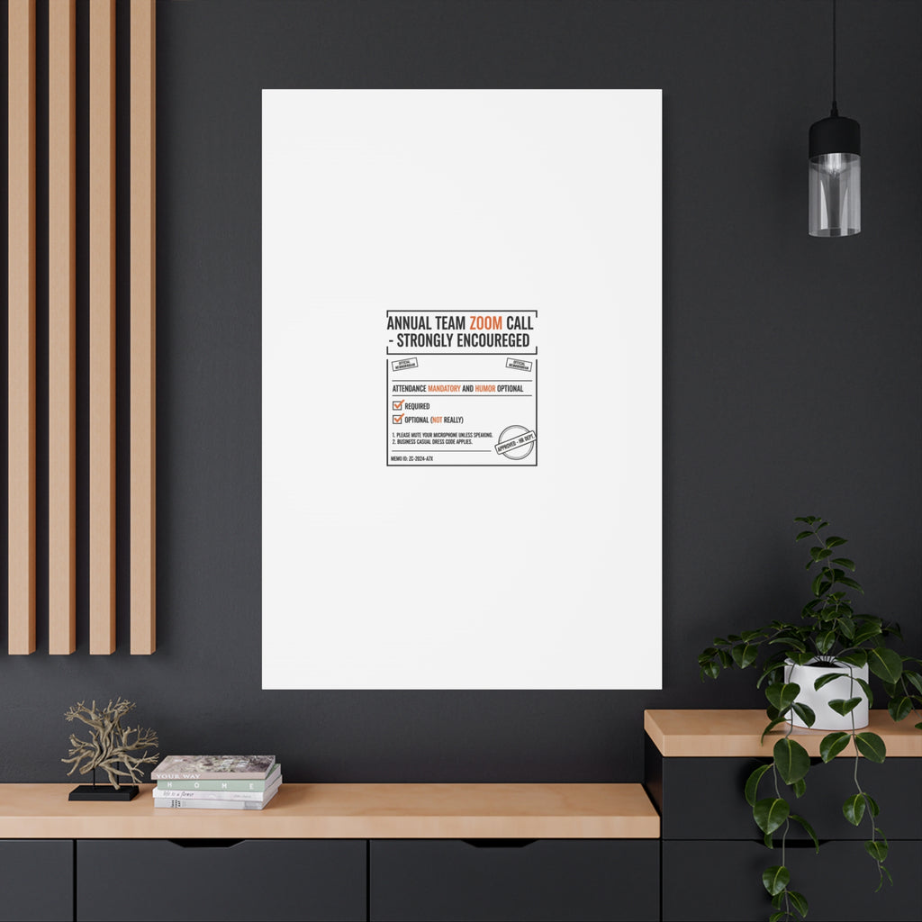 Office Sign Parody Canvas, Workplace Humor Notice Typography | Desk Wall Art