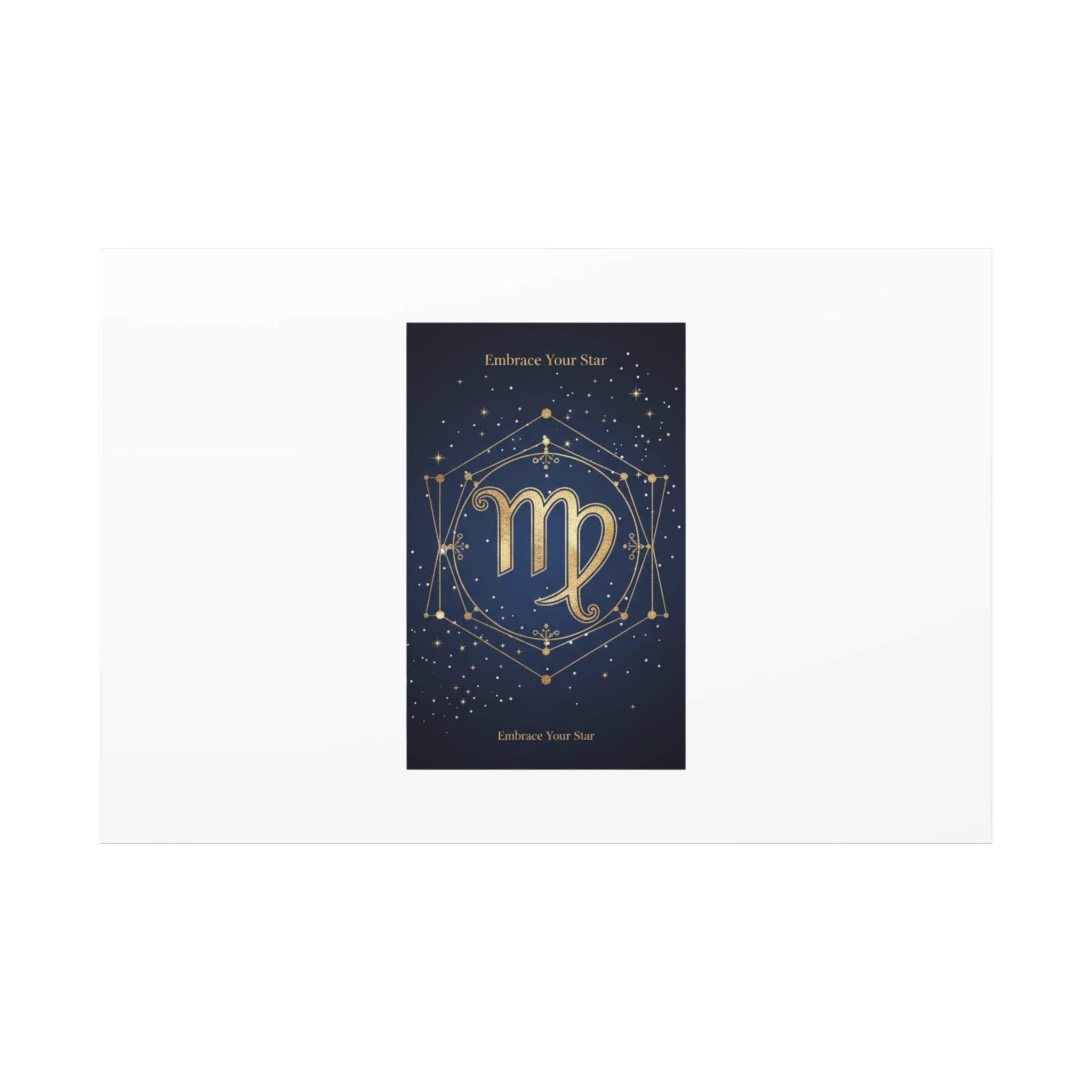 Virgo Zodiac Canvas, Astrology Art Print | Celestial Constellation Wall Decor