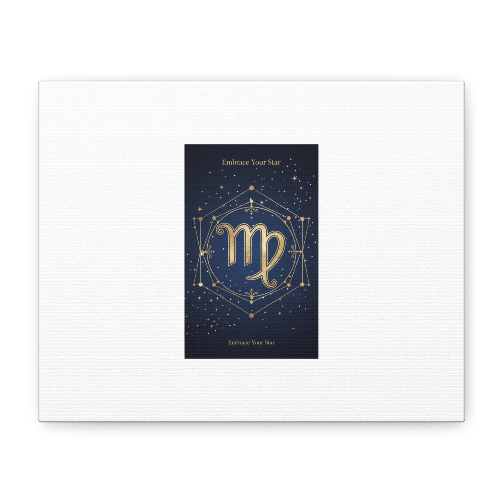 Virgo Zodiac Canvas, Astrology Art Print | Celestial Constellation Wall Decor