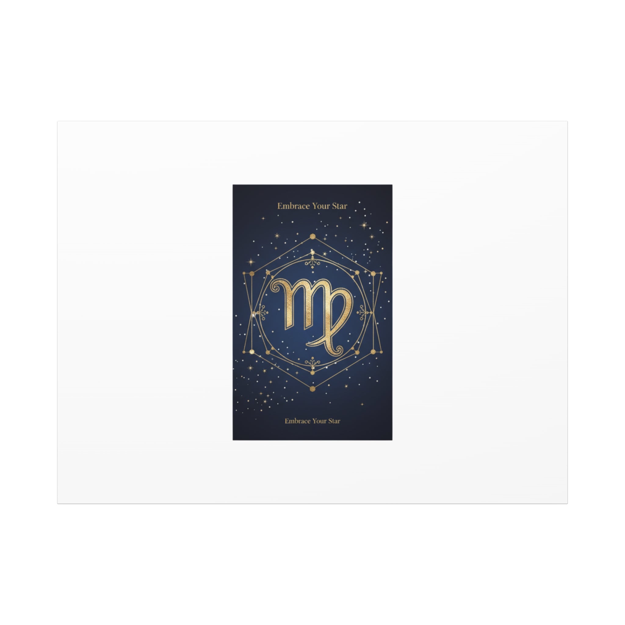 Virgo Zodiac Canvas, Astrology Art Print | Celestial Constellation Wall Decor
