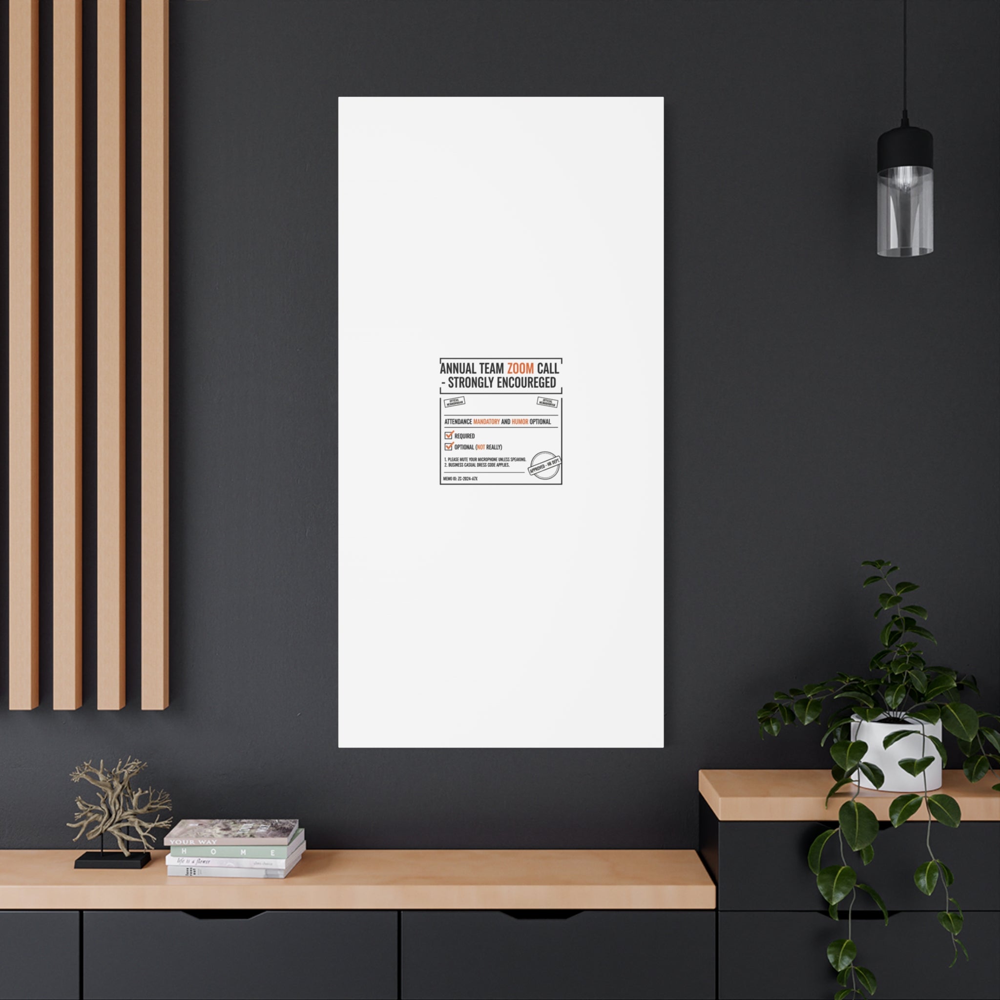 Office Sign Parody Canvas, Workplace Humor Notice Typography | Desk Wall Art