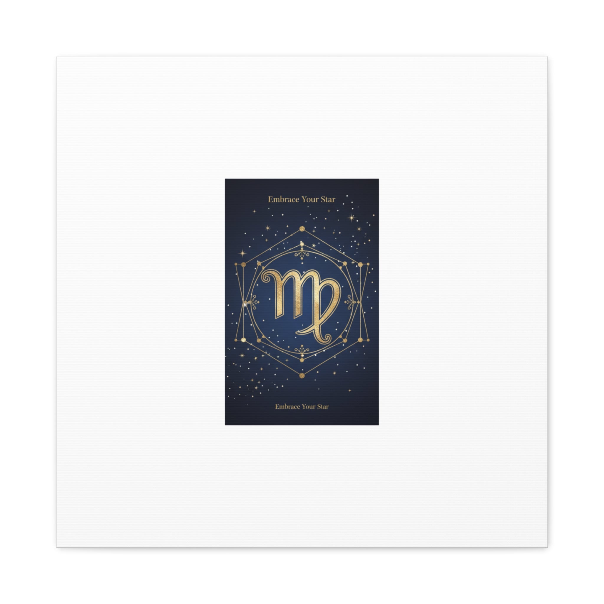 Virgo Zodiac Canvas, Astrology Art Print | Celestial Constellation Wall Decor