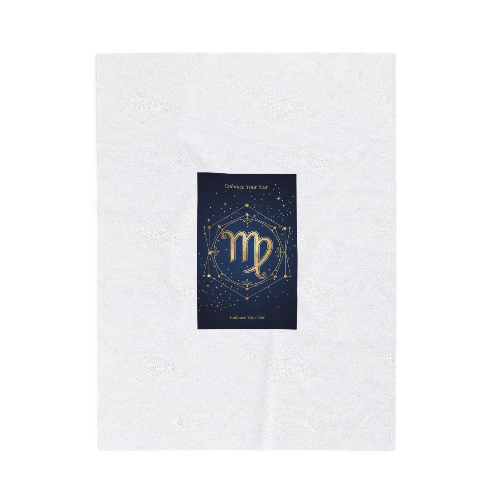Virgo Zodiac Velvet Blanket | celestial decor, moon phase astrology