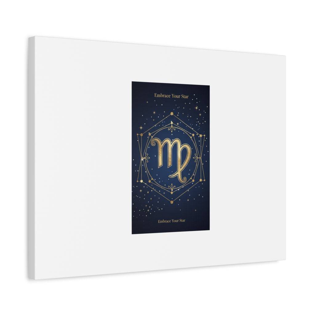 Virgo Zodiac Canvas, Astrology Art Print | Celestial Constellation Wall Decor