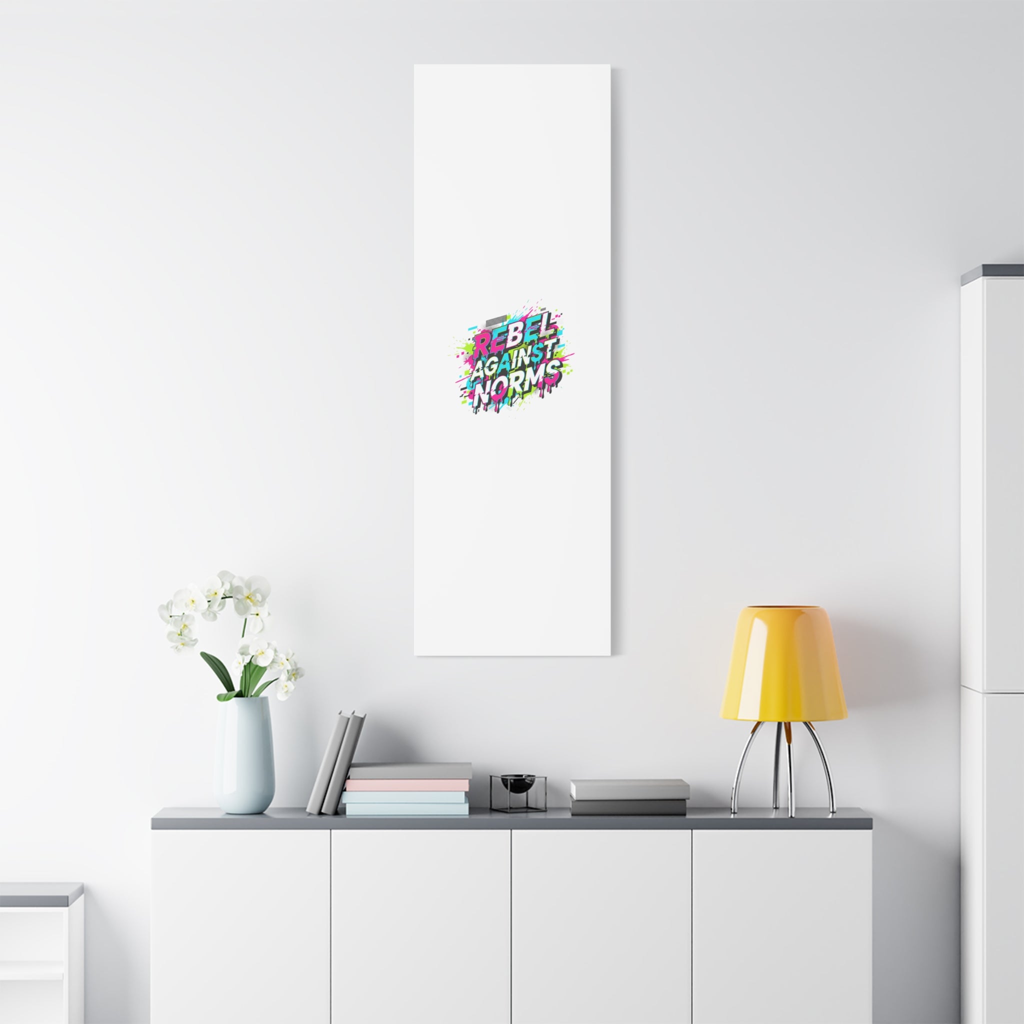 Rebel Against Norms Canvas | anti-aesthetic, glitch font art