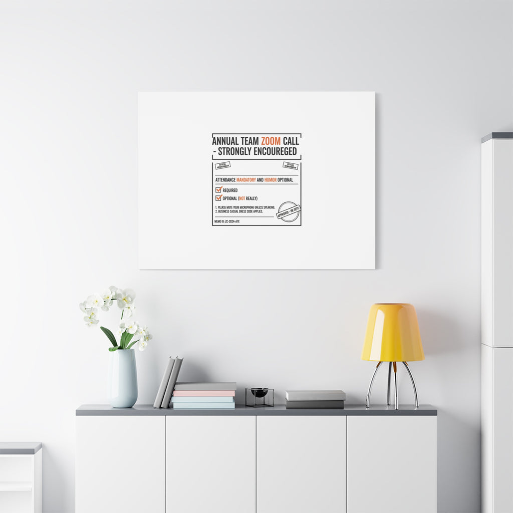 Office Sign Parody Canvas, Workplace Humor Notice Typography | Desk Wall Art