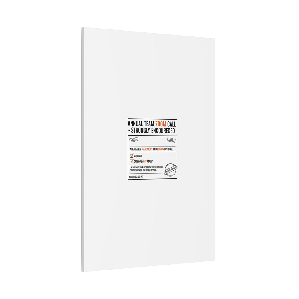 Office Sign Parody Canvas, Workplace Humor Notice Typography | Desk Wall Art