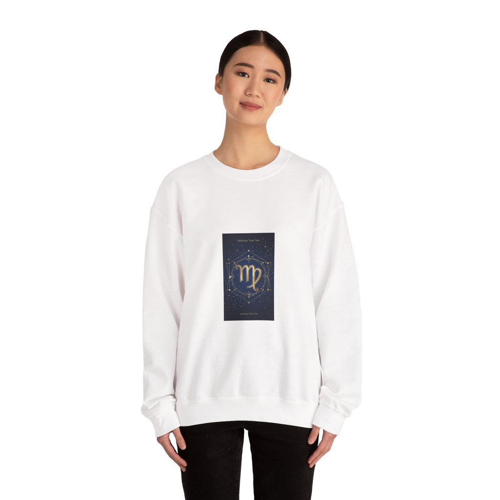Virgo Constellation Crewneck Sweatshirt | Astrology & Celestial Motif