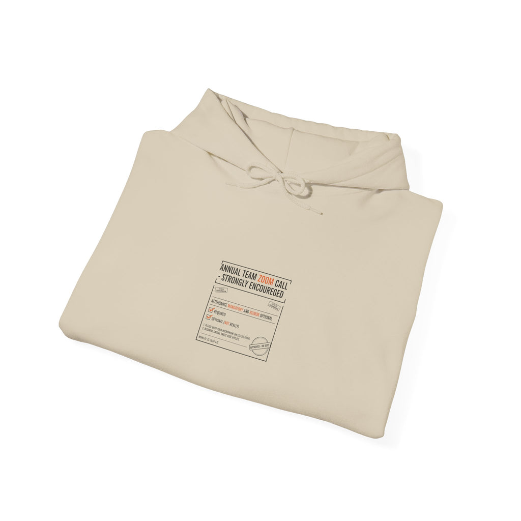 Deadpan Office Notice Hoodie | Office Sign Parody, Workplace Humor