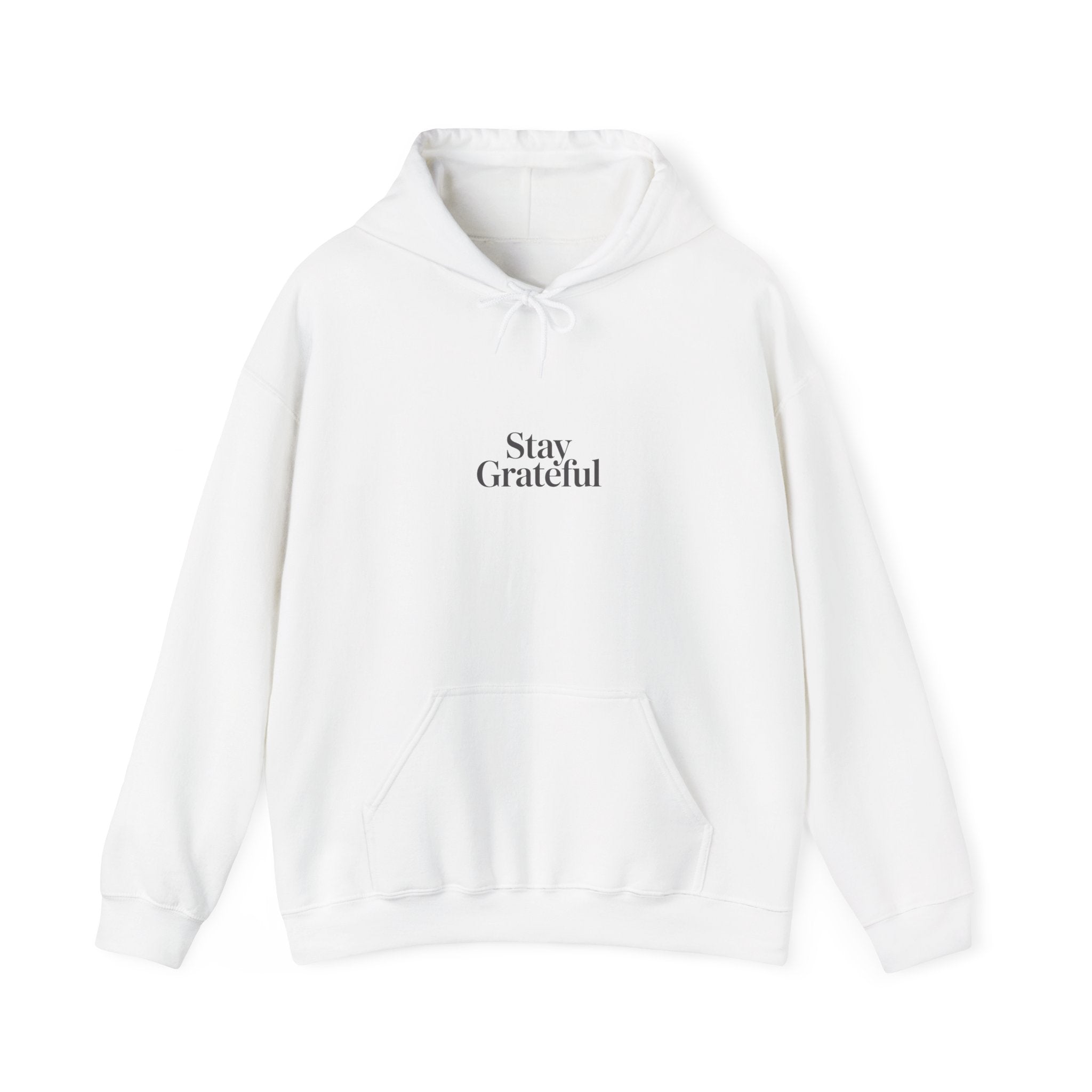 Stay Grateful Hoodie | Minimal Quote, Elegant Typography