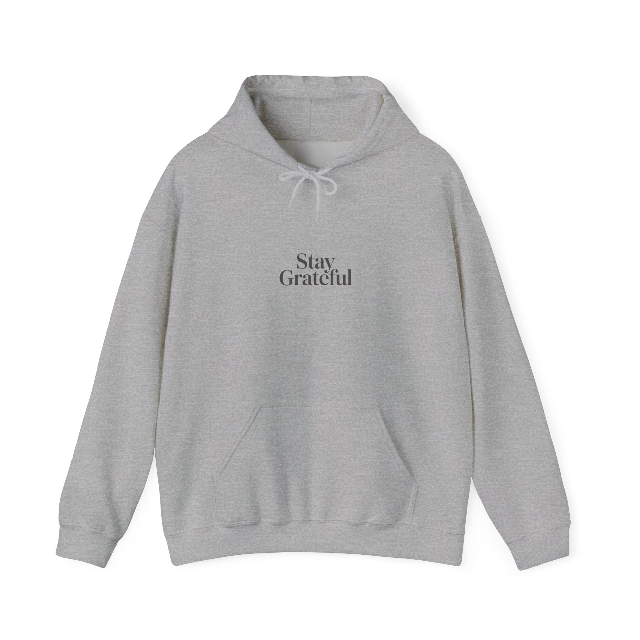 Stay Grateful Hoodie | Minimal Quote, Elegant Typography