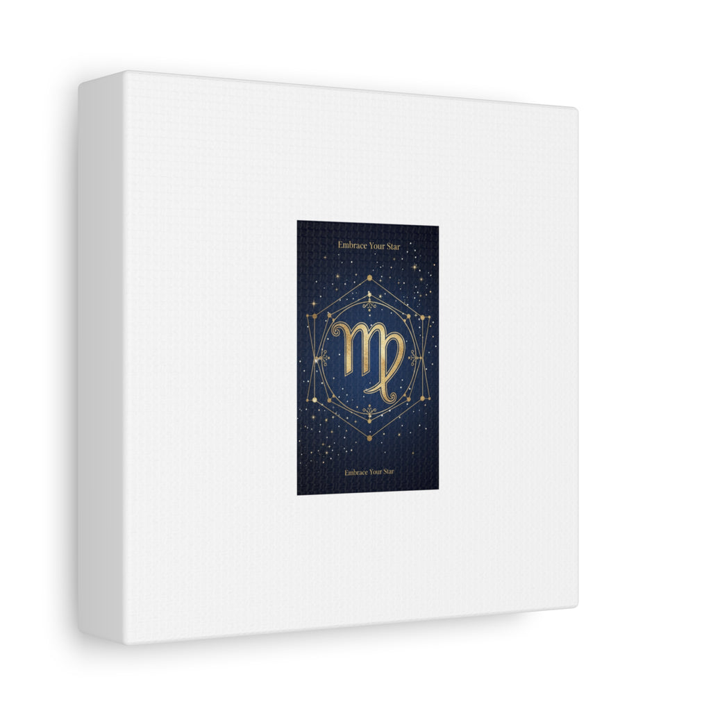 Virgo Zodiac Canvas, Astrology Art Print | Celestial Constellation Wall Decor