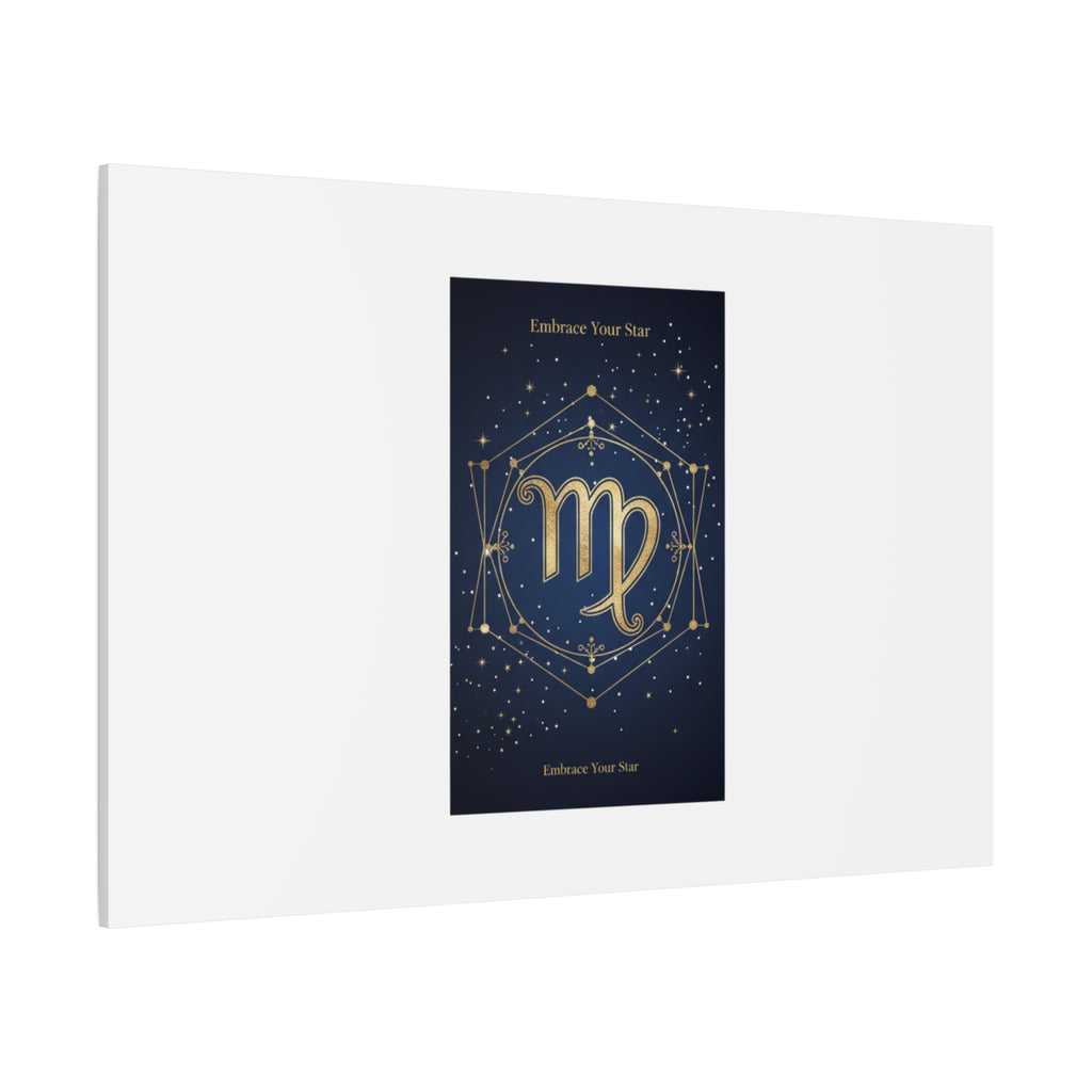 Virgo Zodiac Canvas, Astrology Art Print | Celestial Constellation Wall Decor