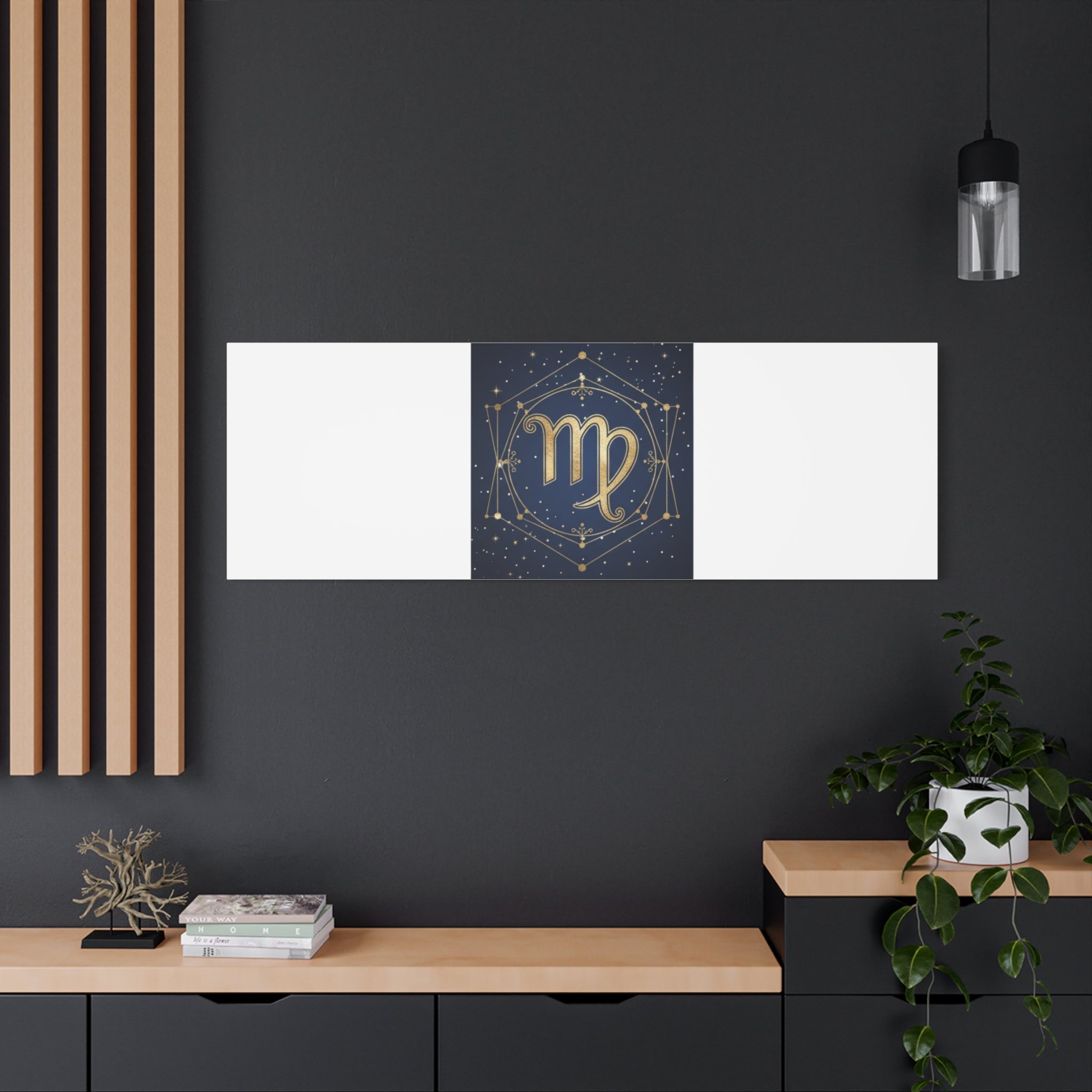 Virgo Zodiac Canvas, Astrology Art Print | Celestial Constellation Wall Decor