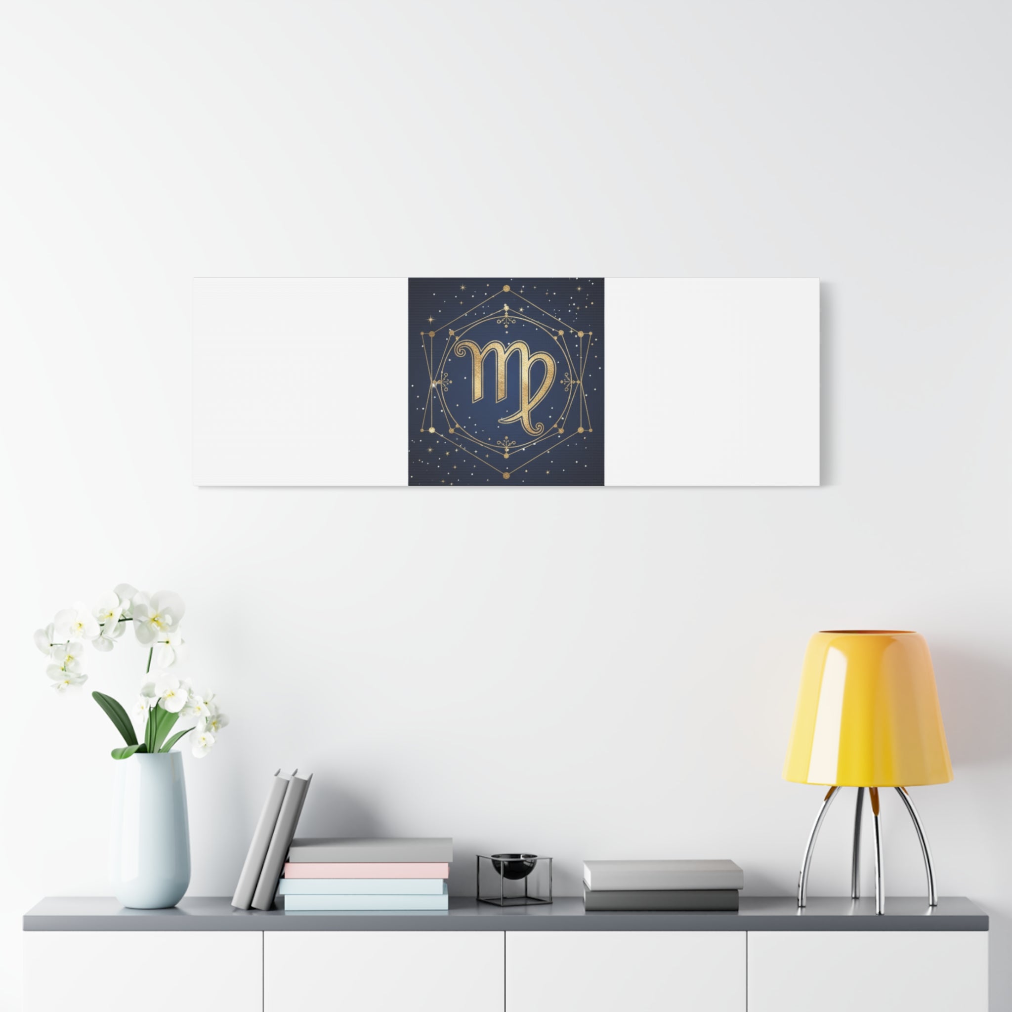 Virgo Zodiac Canvas, Astrology Art Print | Celestial Constellation Wall Decor