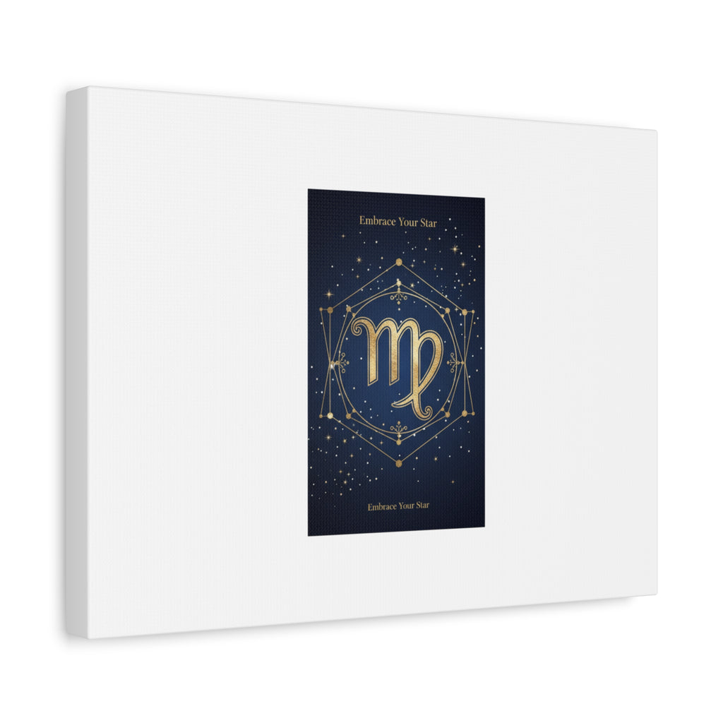 Virgo Zodiac Canvas, Astrology Art Print | Celestial Constellation Wall Decor