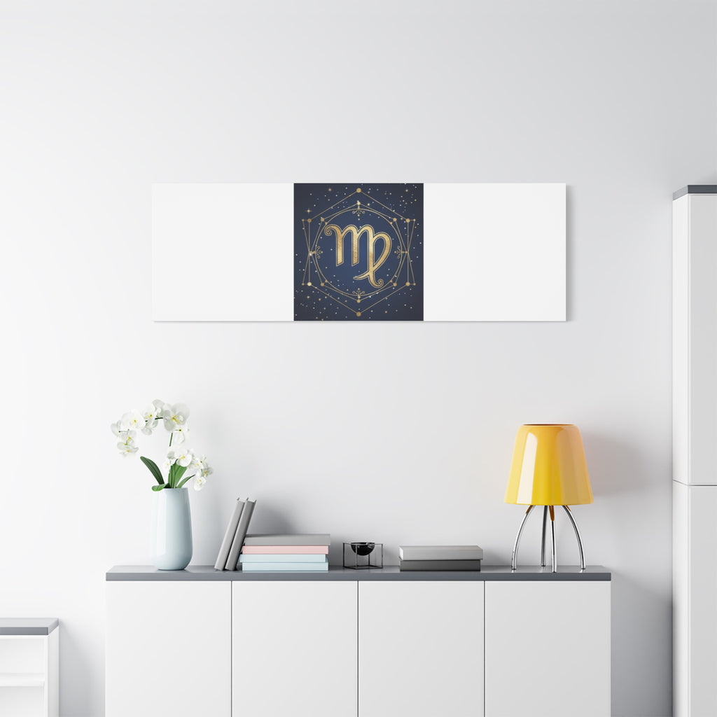 Virgo Zodiac Canvas, Astrology Art Print | Celestial Constellation Wall Decor