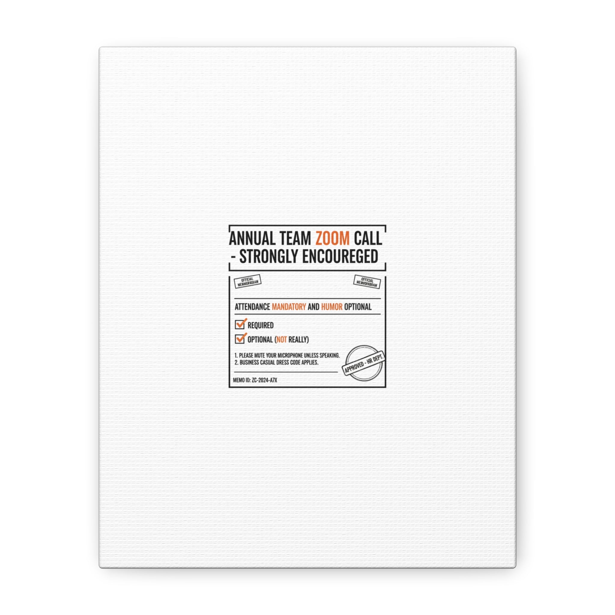 Office Sign Parody Canvas, Workplace Humor Notice Typography | Desk Wall Art