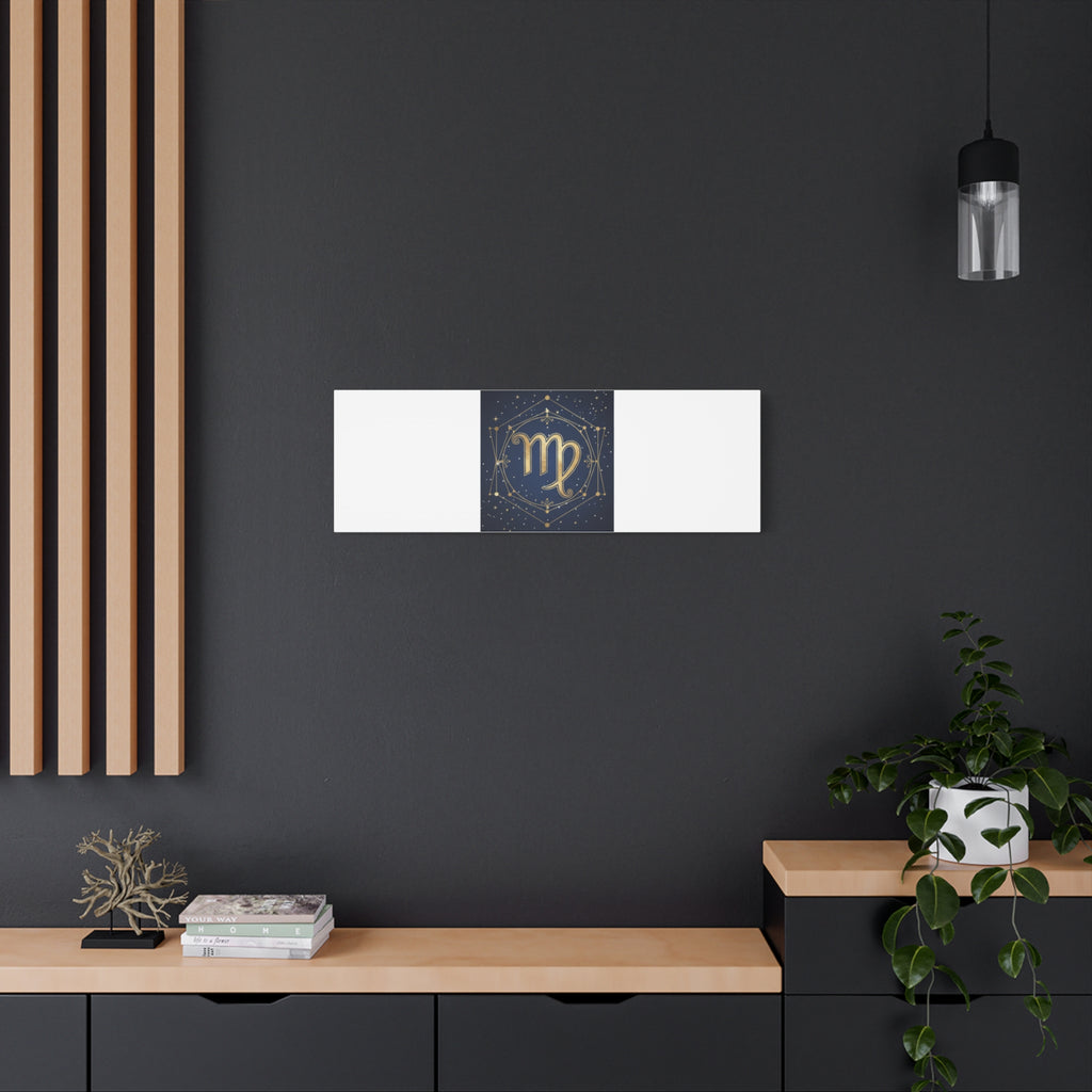 Virgo Zodiac Canvas, Astrology Art Print | Celestial Constellation Wall Decor