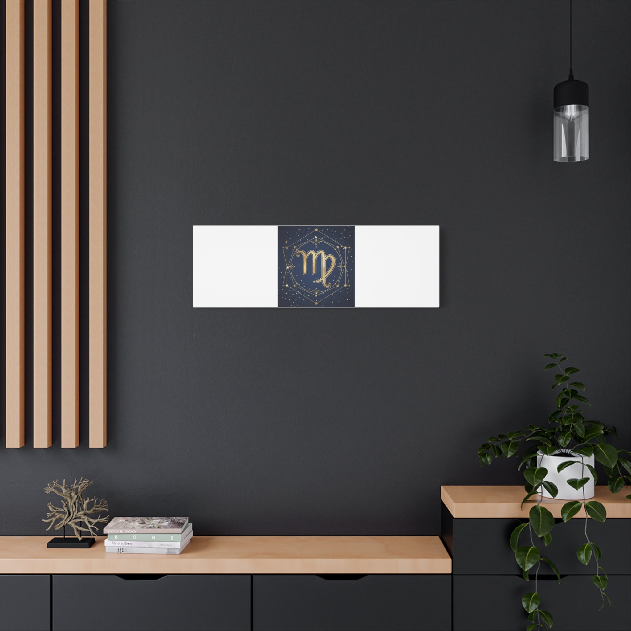 Virgo Zodiac Canvas, Astrology Art Print | Celestial Constellation Wall Decor