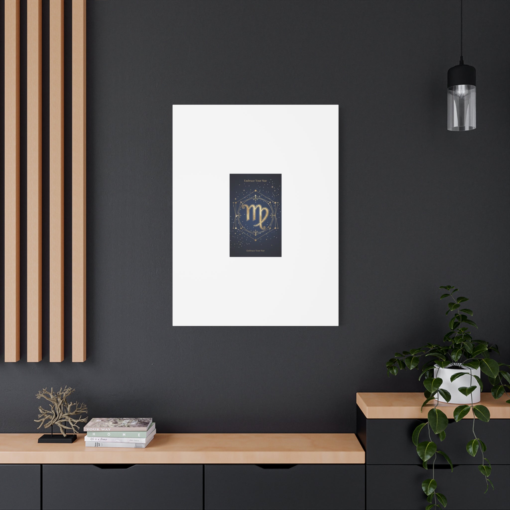 Virgo Zodiac Canvas, Astrology Art Print | Celestial Constellation Wall Decor