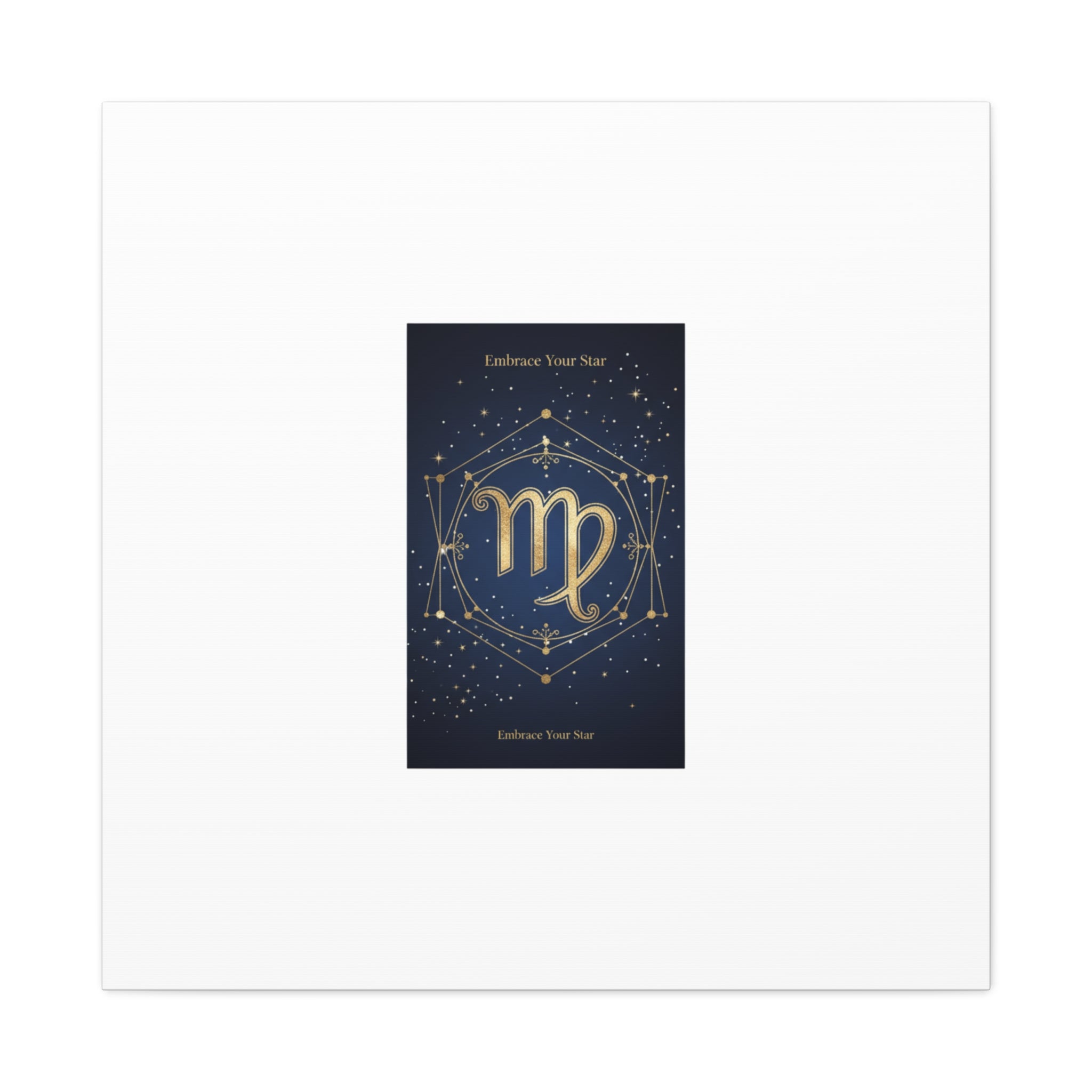 Virgo Zodiac Canvas, Astrology Art Print | Celestial Constellation Wall Decor