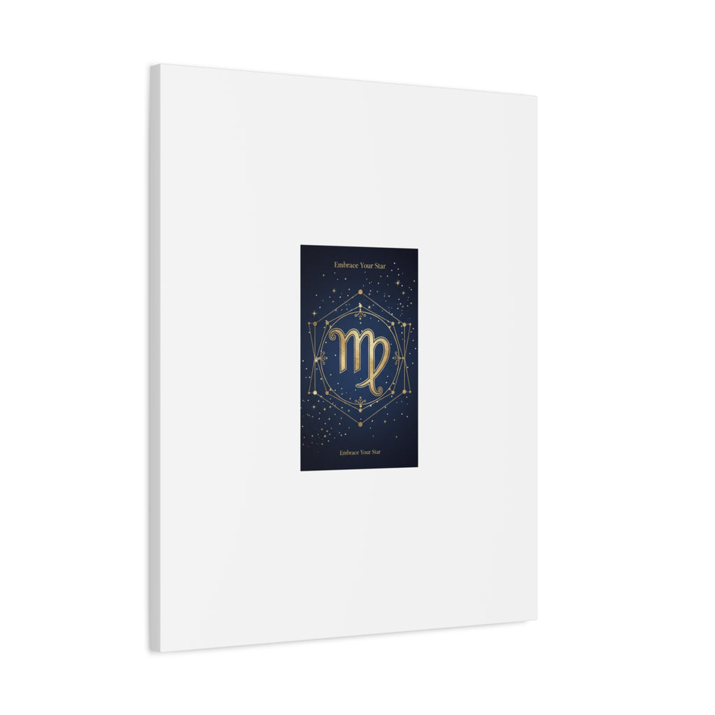 Virgo Zodiac Canvas, Astrology Art Print | Celestial Constellation Wall Decor