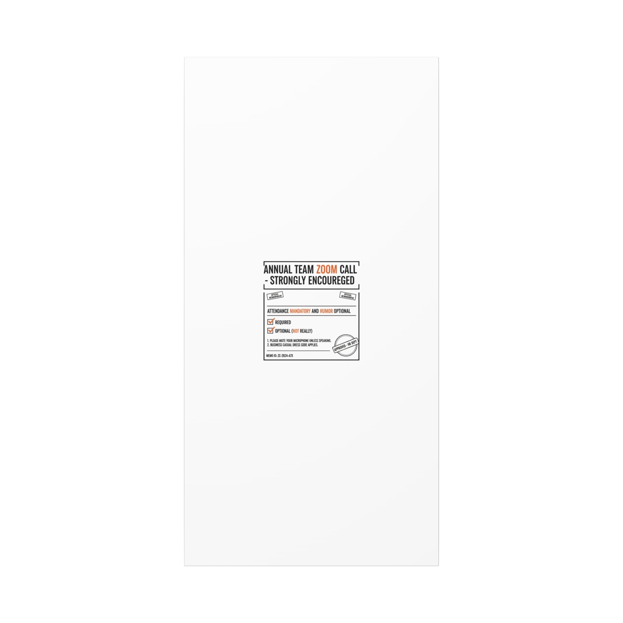 Office Sign Parody Canvas, Workplace Humor Notice Typography | Desk Wall Art