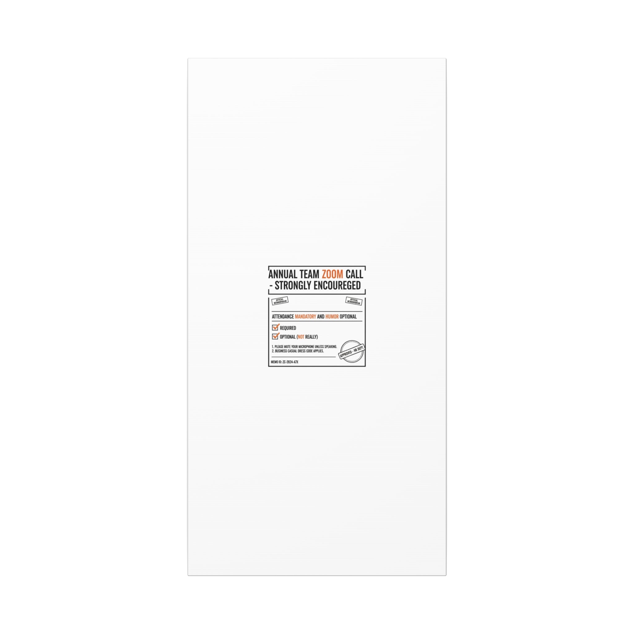 Office Sign Parody Canvas, Workplace Humor Notice Typography | Desk Wall Art