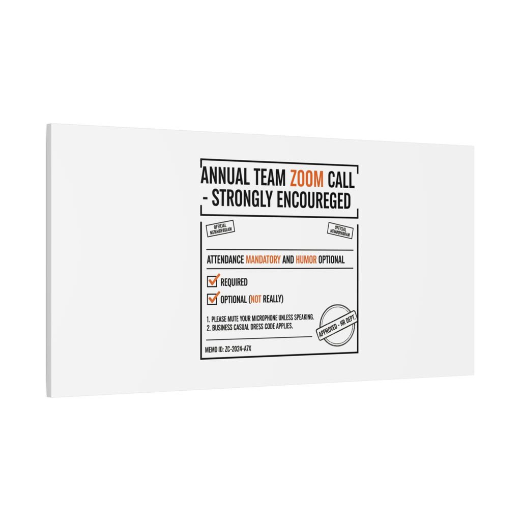 Office Sign Parody Canvas, Workplace Humor Notice Typography | Desk Wall Art