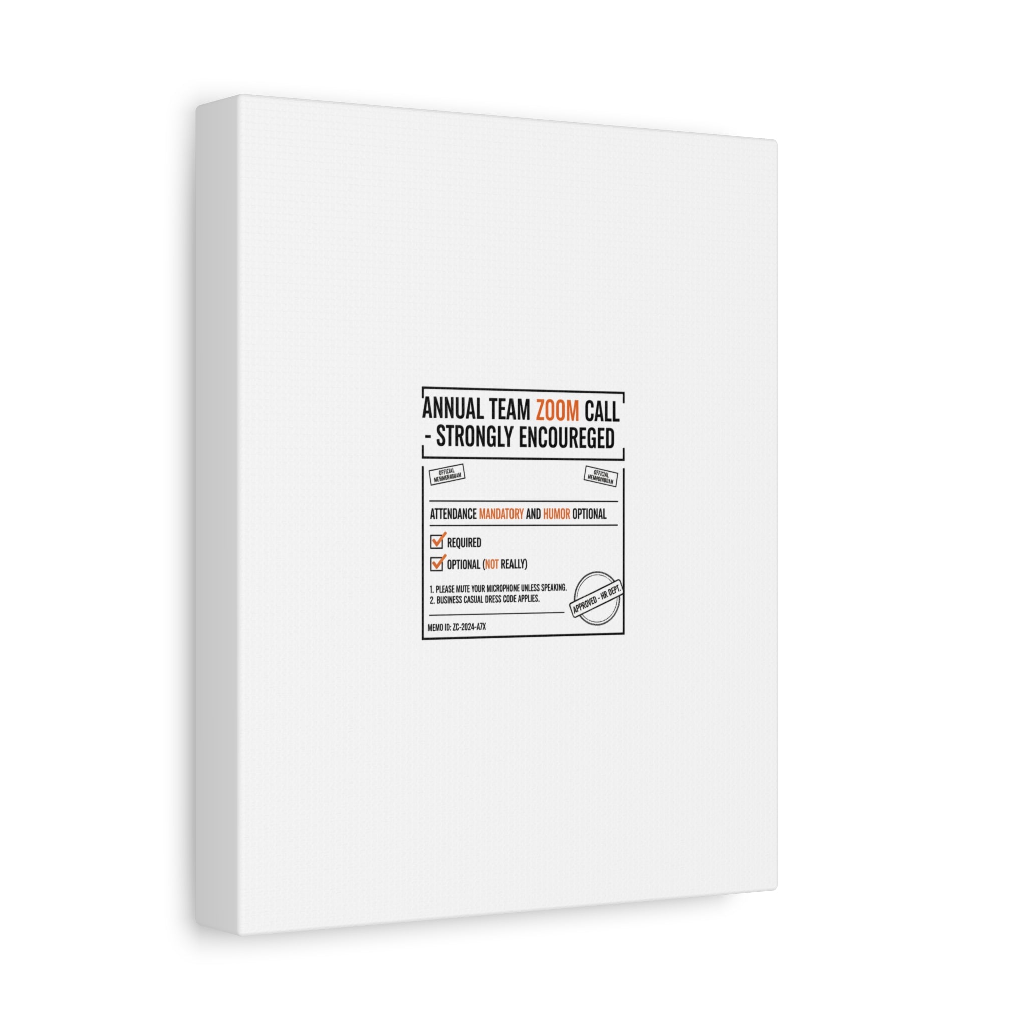 Office Sign Parody Canvas, Workplace Humor Notice Typography | Desk Wall Art