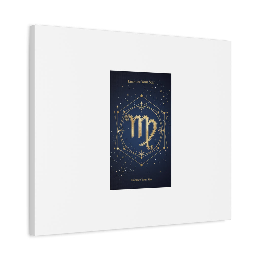 Virgo Zodiac Canvas, Astrology Art Print | Celestial Constellation Wall Decor