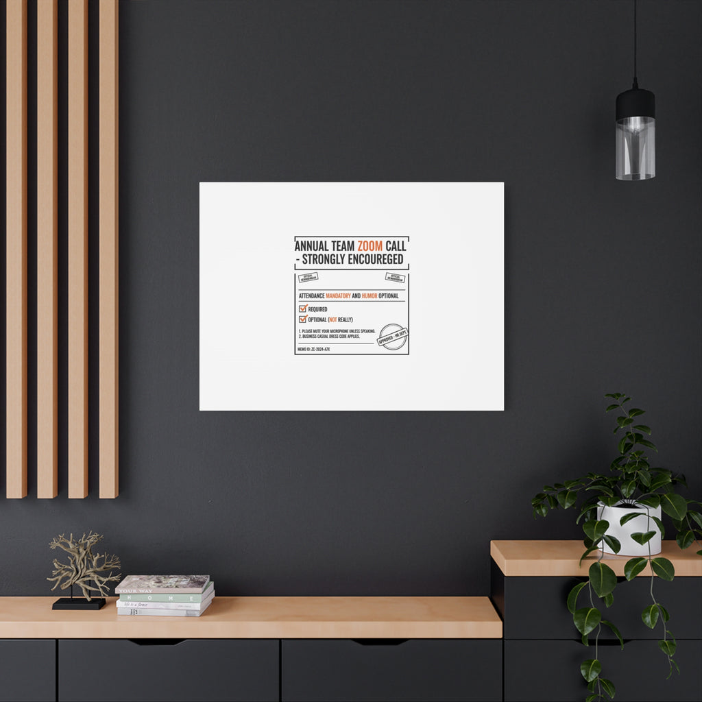 Office Sign Parody Canvas, Workplace Humor Notice Typography | Desk Wall Art