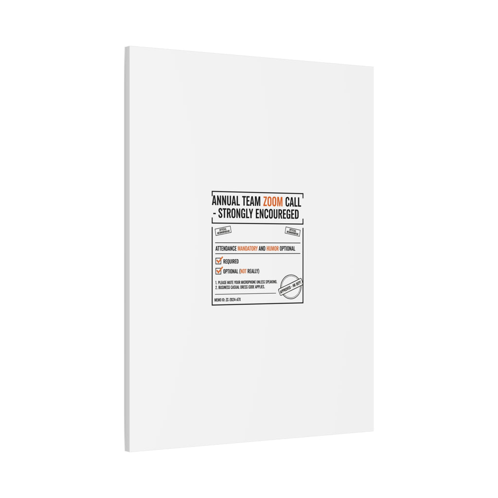 Office Sign Parody Canvas, Workplace Humor Notice Typography | Desk Wall Art