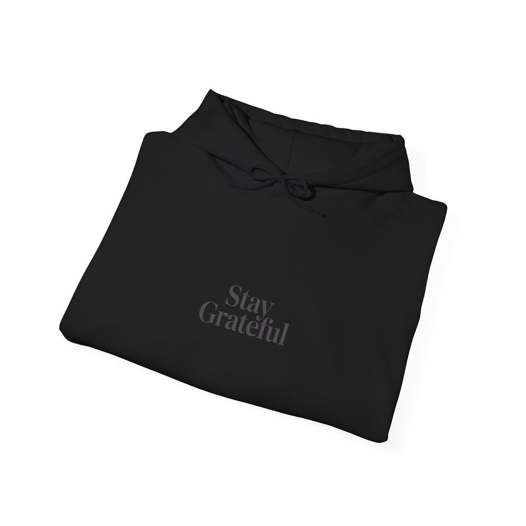 Stay Grateful Hoodie | Minimal Quote, Elegant Typography