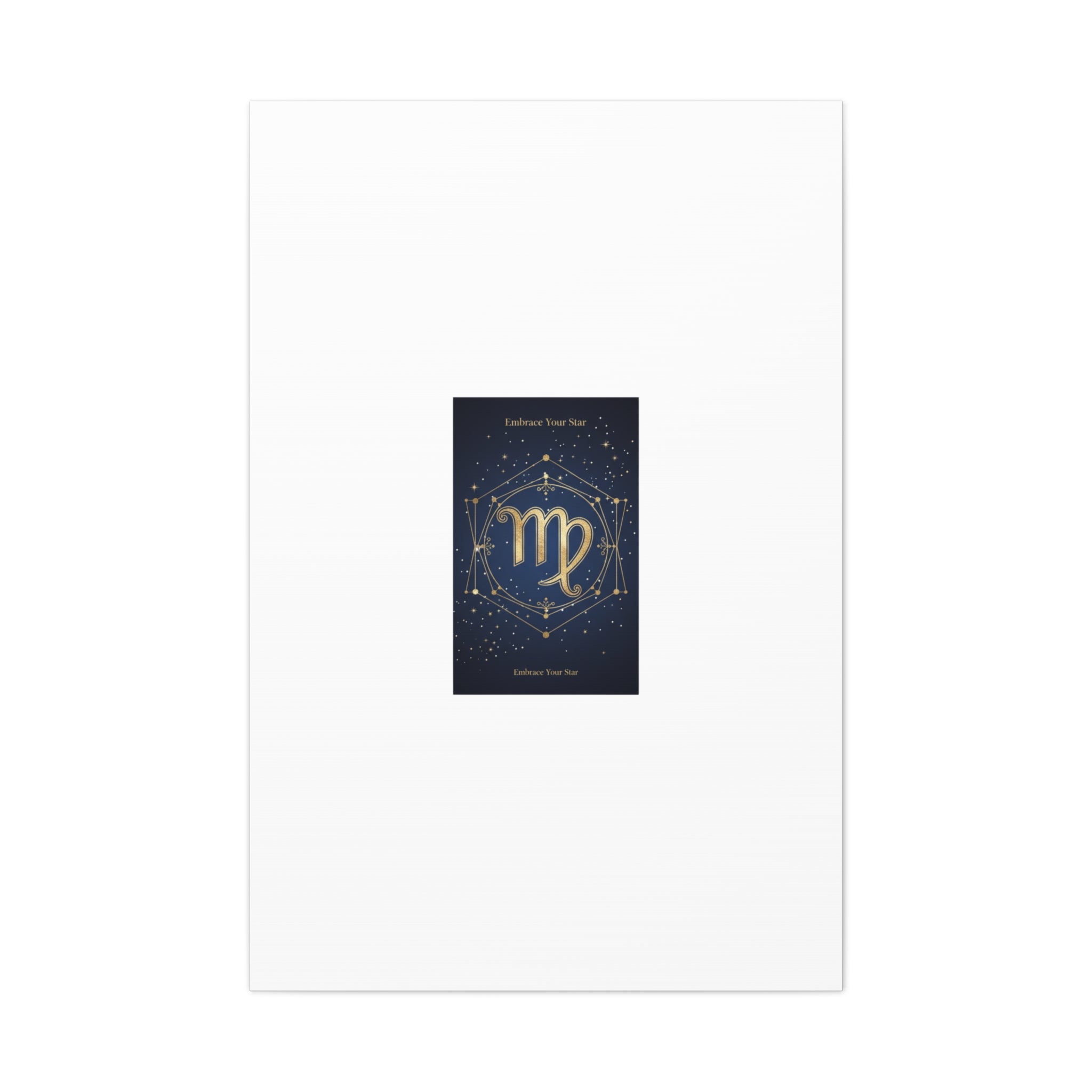 Virgo Zodiac Canvas, Astrology Art Print | Celestial Constellation Wall Decor