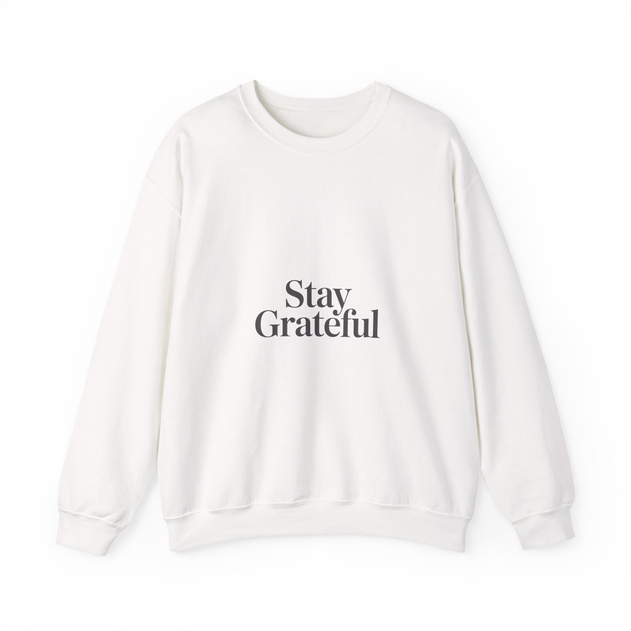 Stay Grateful Sweatshirt | Minimal Quote Shirt, Elegant Typography