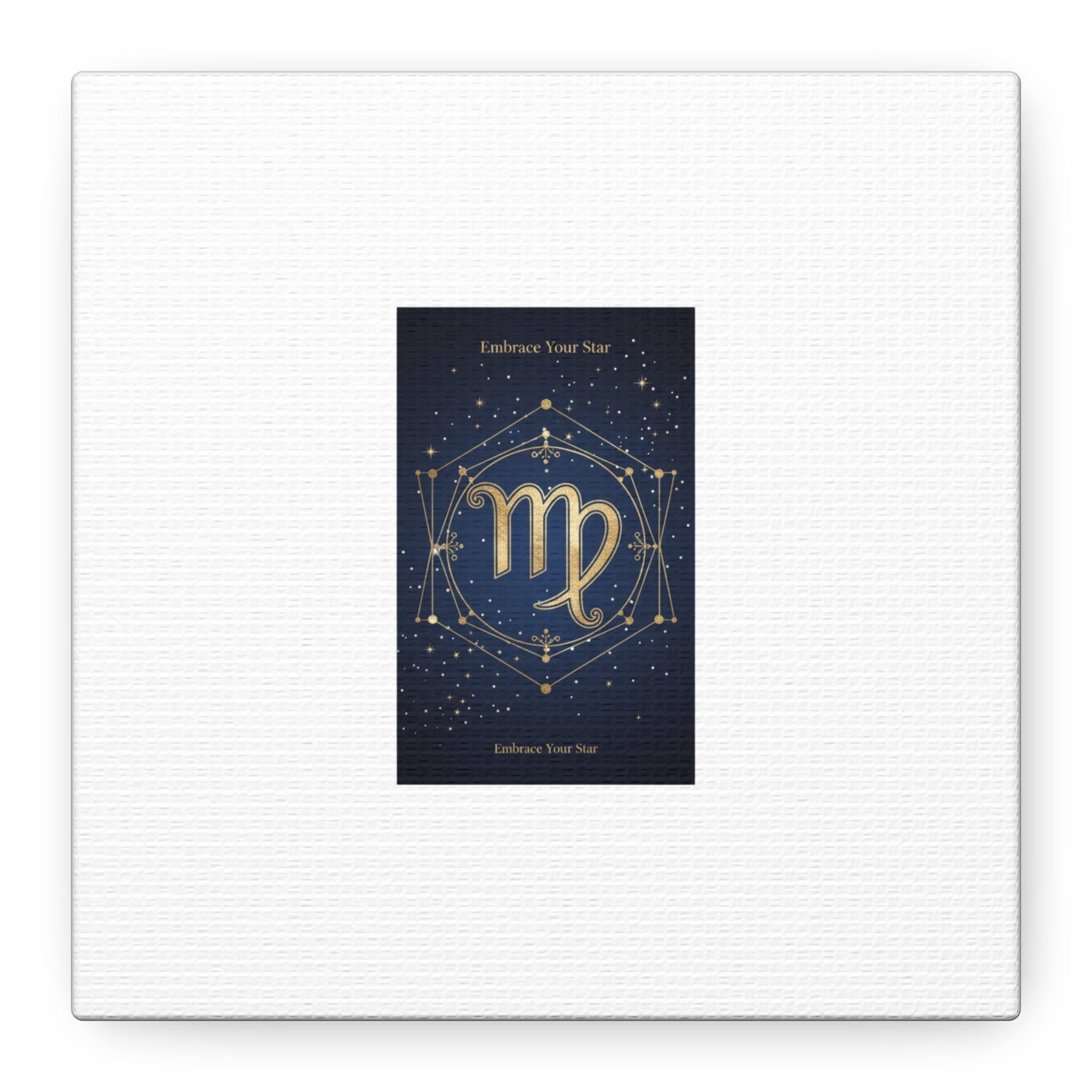 Virgo Zodiac Canvas, Astrology Art Print | Celestial Constellation Wall Decor